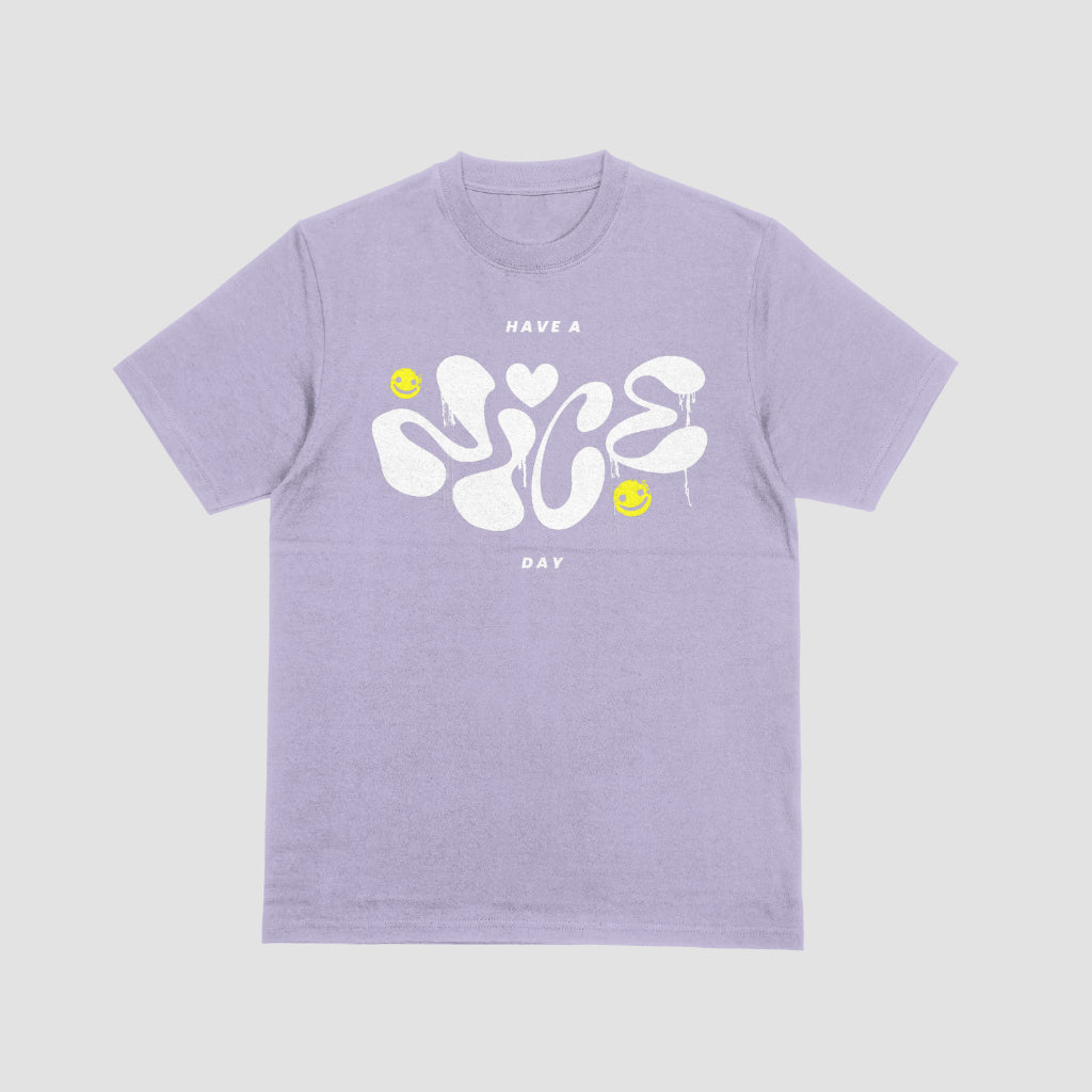 Have A Nice Day Lavender Unisex Oversized Tshirt