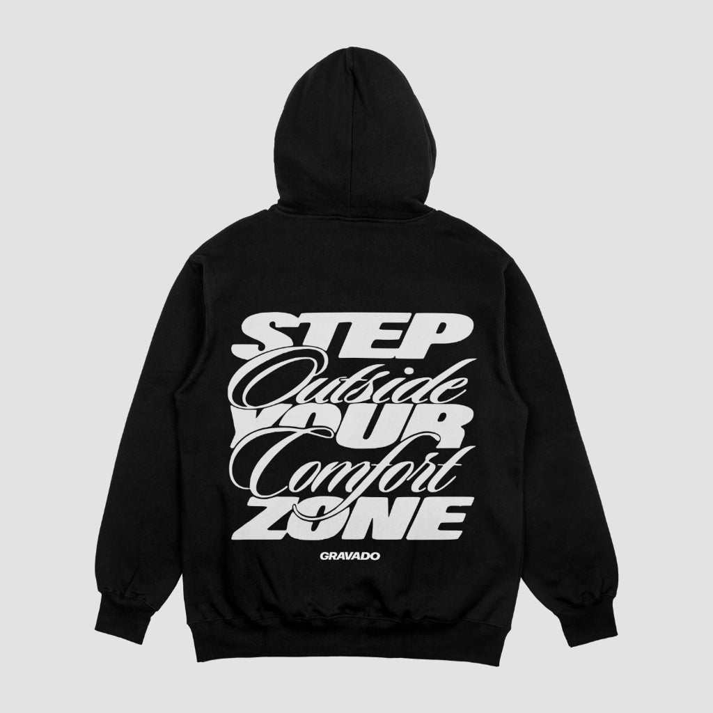 Comfort Zone Black Unisex Oversized Hoodie