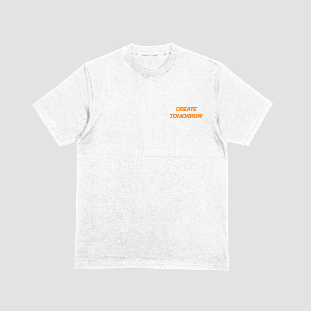 Create Tomorrow White Unisex Oversized Tshirt