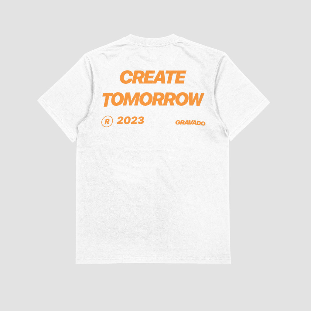 Create Tomorrow White Unisex Oversized Tshirt