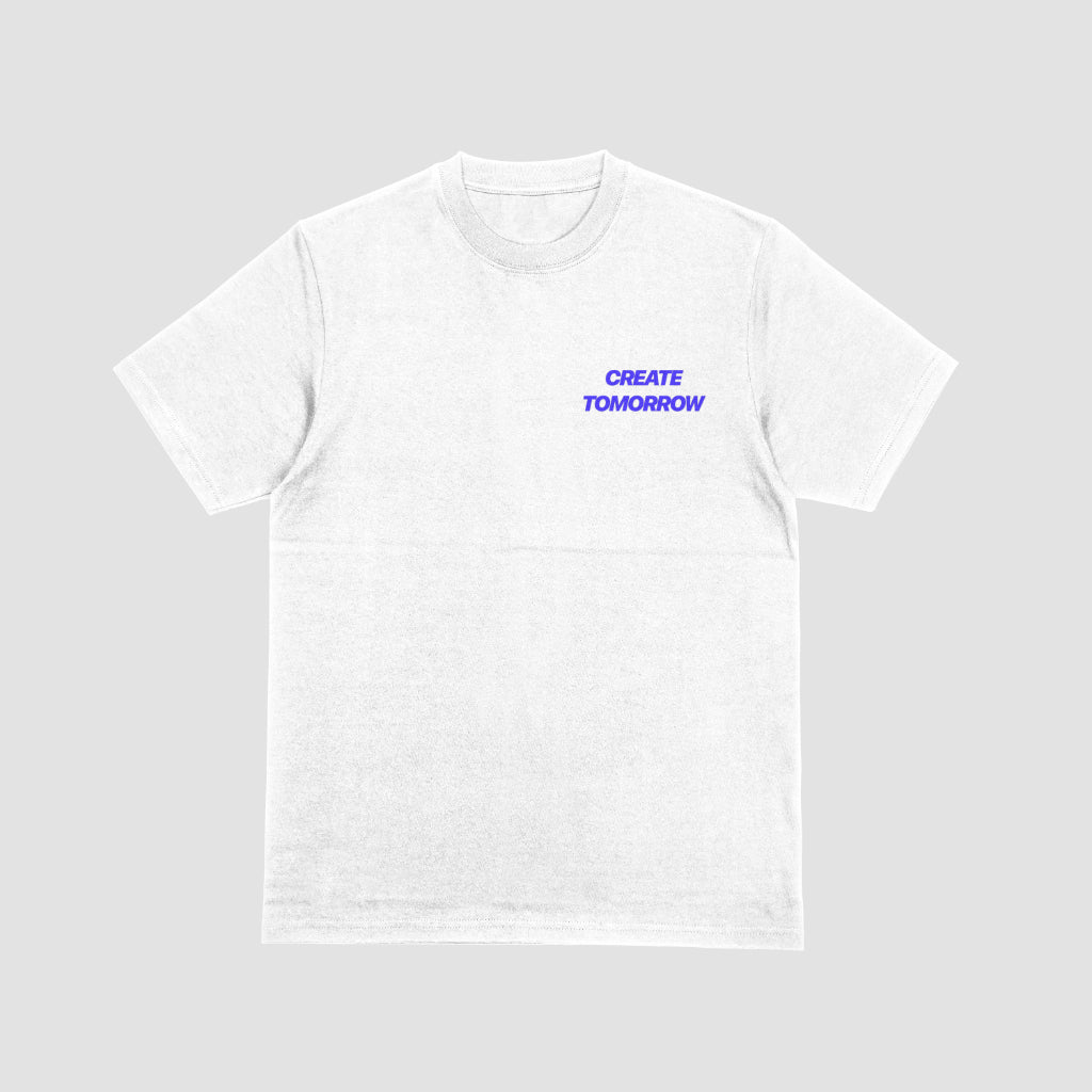 Create Tomorrow White Unisex Oversized Tshirt