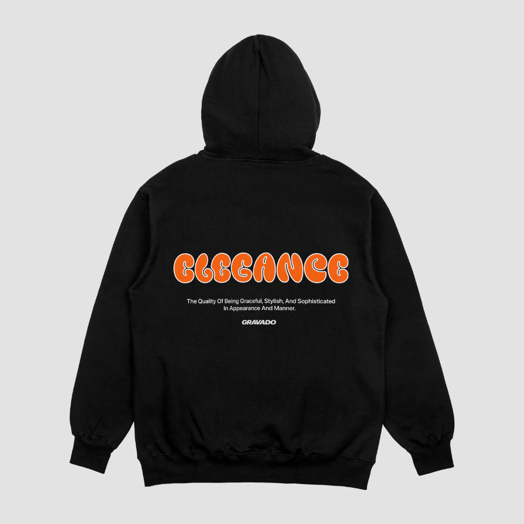 Elegance Black Unisex Oversized Hoodie