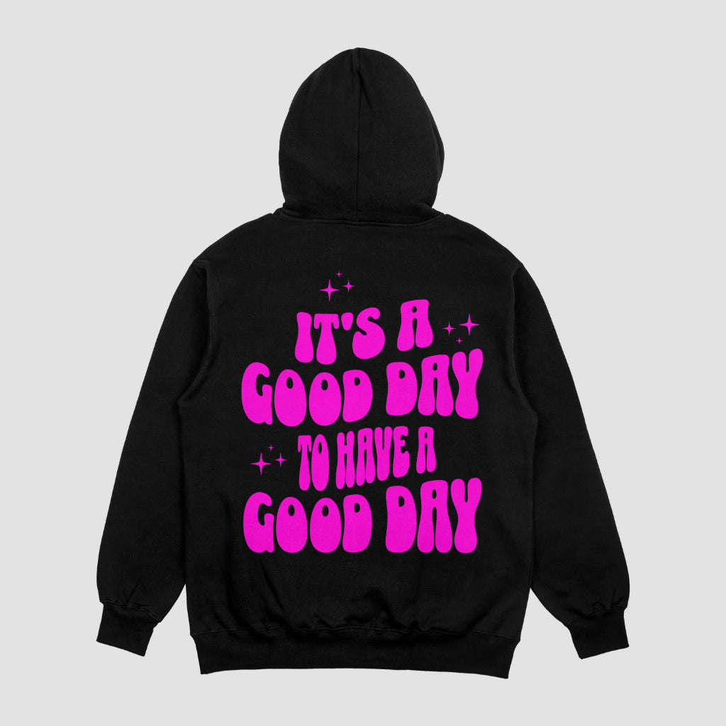 It's A Good Day Black Unisex Oversized Hoodie