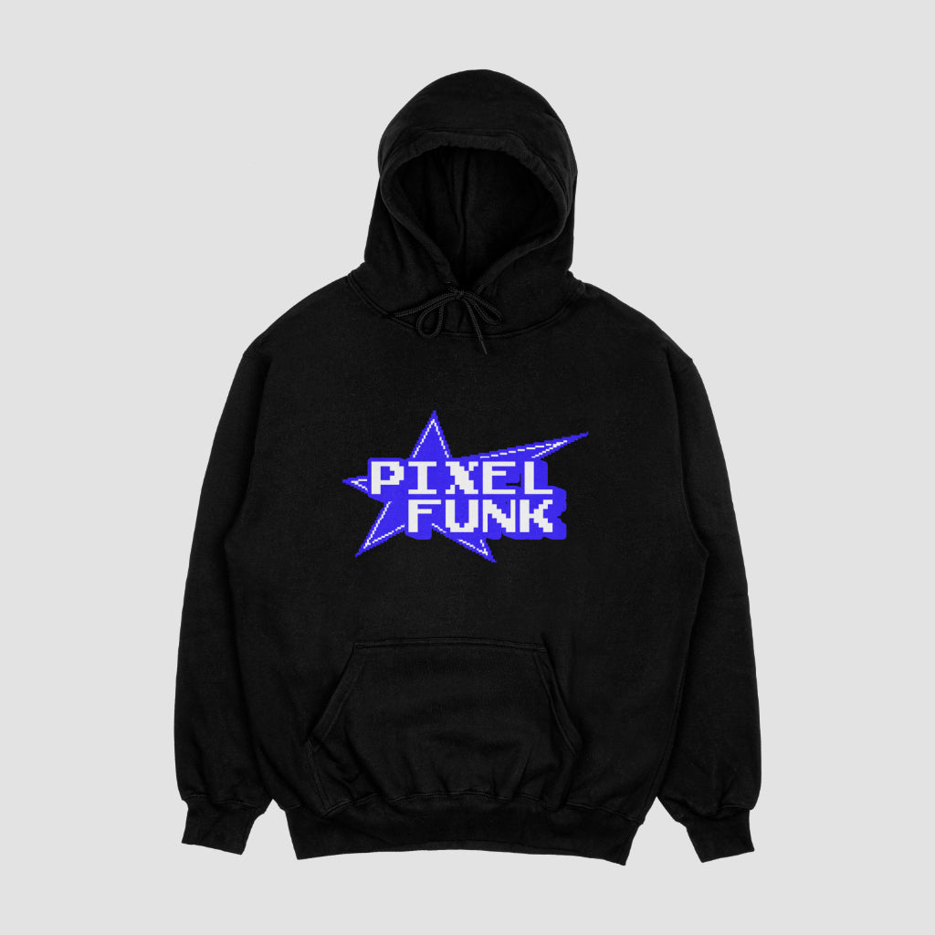 Pixel Funk Black Unisex Oversized Hoodie
