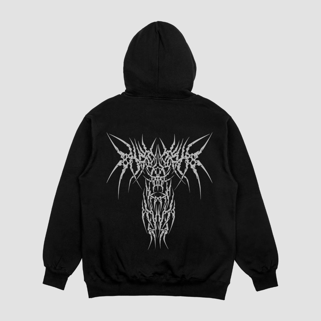 Tribal 2 Black Unisex Oversized Hoodie