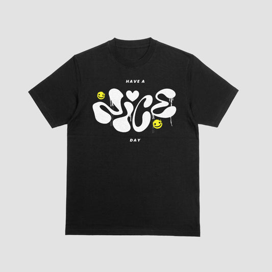Have A Nice Day Black Unisex Oversized Tshirt