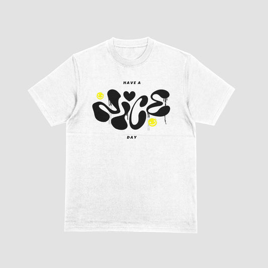 Have A Nice Day White Unisex Oversized Tshirt