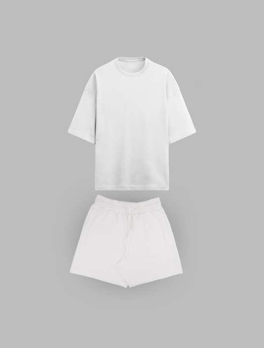 Oversized Solid Co-Ord Set | White