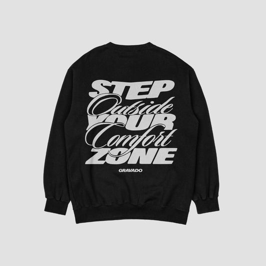 Comfort Zone Black Unisex Oversized Sweatshirt