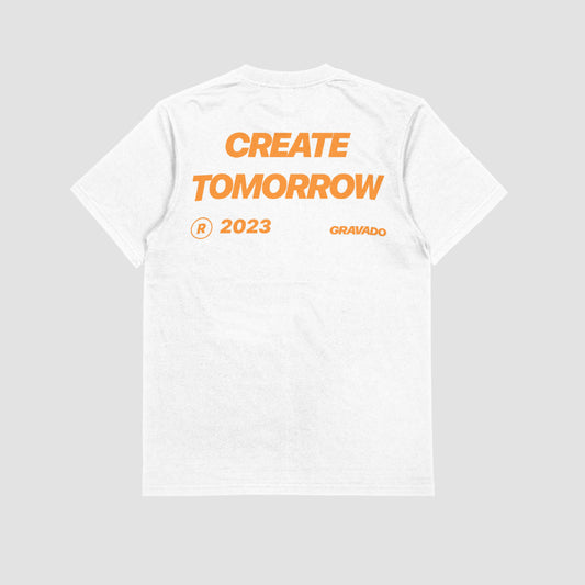 Create Tomorrow White Unisex Oversized Tshirt