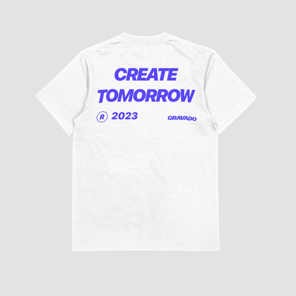 Create Tomorrow White Unisex Oversized Tshirt