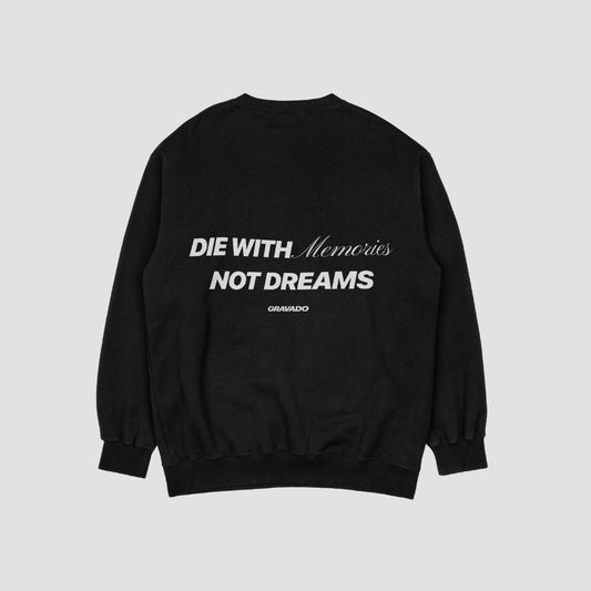 Die With Memories Black Unisex Oversized Sweatshirt