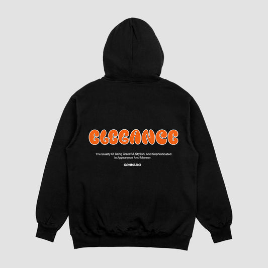 Elegance Black Unisex Oversized Hoodie