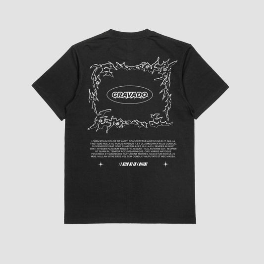 Lorem Ipsum Black Unisex Oversized Tshirt