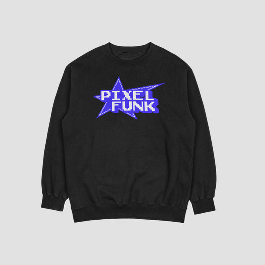 Pixel Funk Black Unisex Oversized Sweatshirt