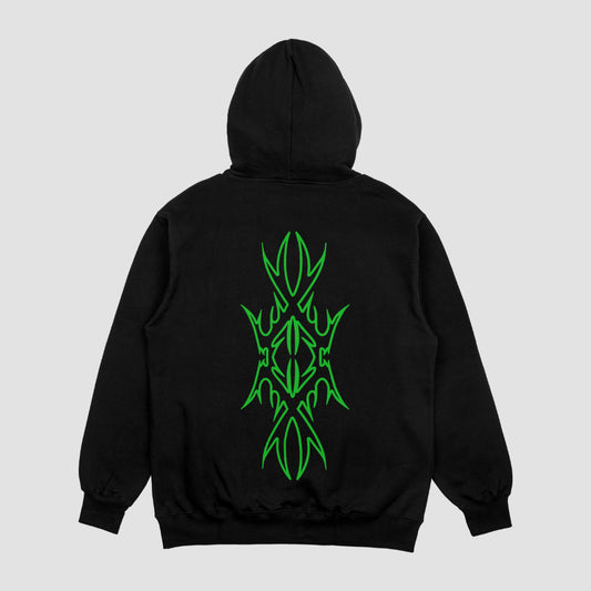 Tribal 4 Black Unisex Oversized Hoodie