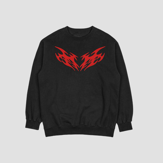 Tribal 5 Black Unisex Oversized Sweatshirt